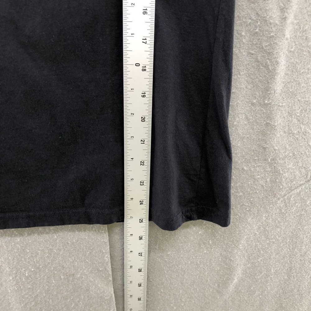 Adidas Black‎ T Shirt Womens S Short Sleeve Crewneck White Logo Cotton - Picture 8 of 8